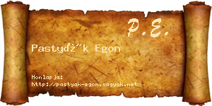 Pastyák Egon névjegykártya